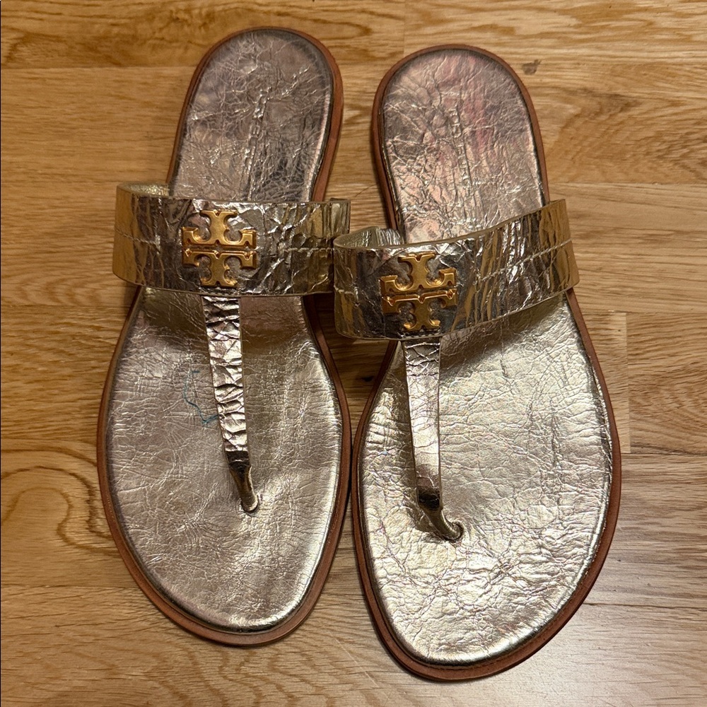 Tory Burch Gold Sandals size 8
